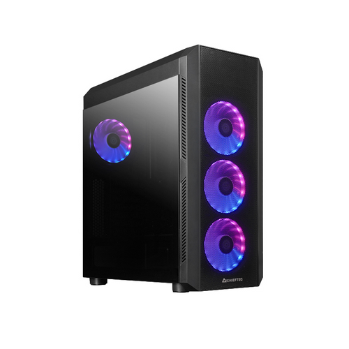 Chieftec kućište SCORPION 4 USB3.2 ATX A-RGB, crno slika 1