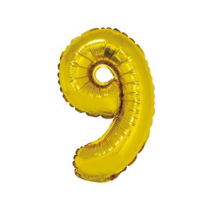 FG-C35Z9 Folijski balon 9 Zlatni 35cm