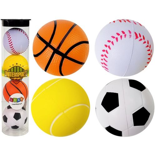 Set od 4 mekanih loptica baseball, tenis, košarka, nogomet slika 1