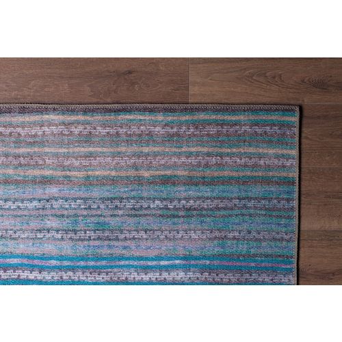 Funk Chenille - Blue AL 120  Multicolor Hall Carpet (75 x 150) slika 2