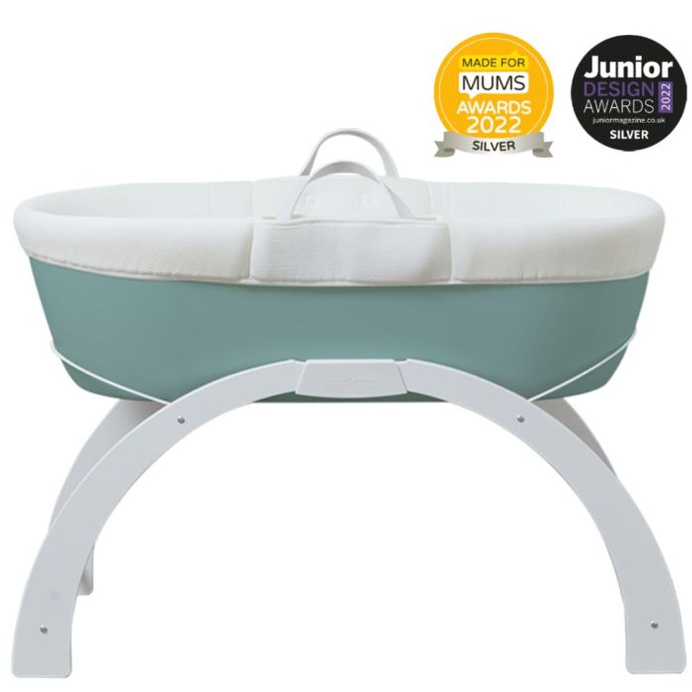 Shnuggle Dreami Moses košara sa stalkom i madracem - Eucalyptus slika 1