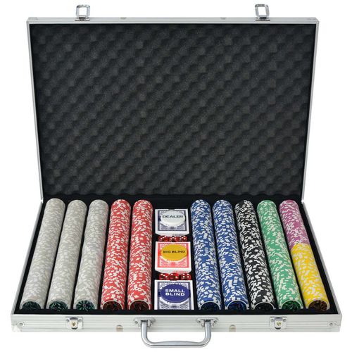 Set za Poker s 1000 Laserskih Žetona Aluminijum slika 21