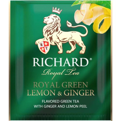 RICHARD Royal Green Lemon & Ginger – Zeleni čaj sa đumbirom, limunom i šipurkom 25 x 1,5g 111371 slika 3