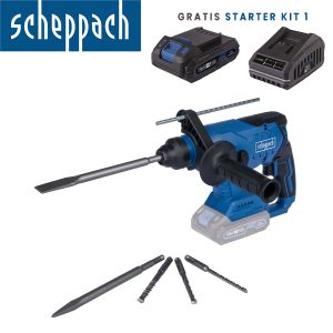 Scheppach aku udarna čekić bušilica SDS PLUS sa baterijom i punjačem Brushless IXES BC-RHD230-X