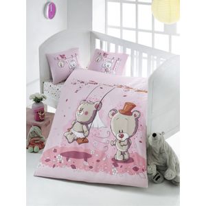 Colourful Cotton Komplet posteljine za bebe od ranforcea Pink Dream