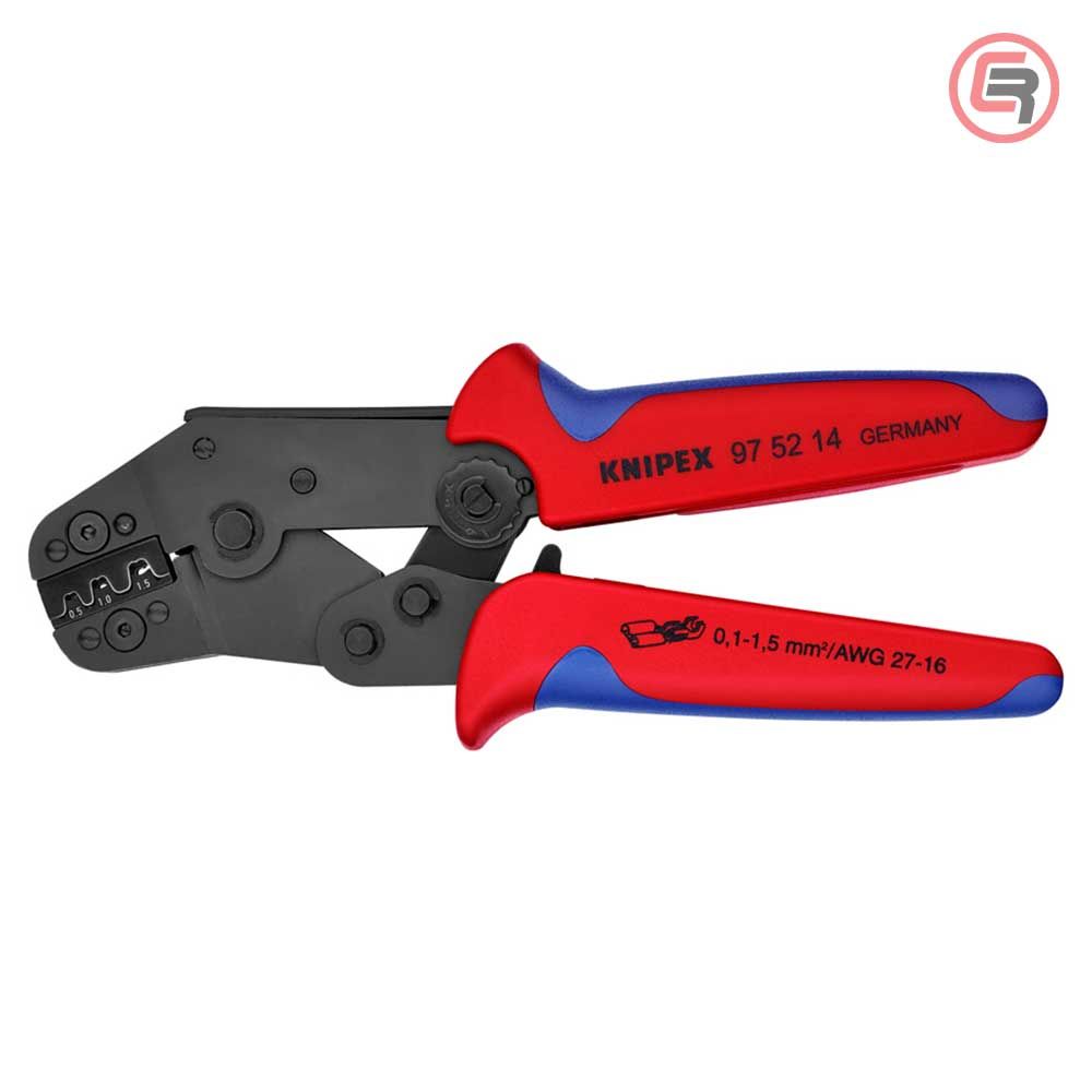 Knipex Kliješta Za Krimpanje Kabl Stopice Neizolirane 0,1 - 1,5 mm2 – 97 52 14 slika 3
