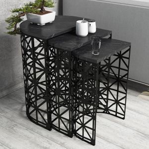 Nesting Table Stil - Crni Mramor (3 Komada)