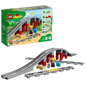 Set za Igru Vozila Lego DUPLO 10872 Train rails and bridge 26 Dijelovi