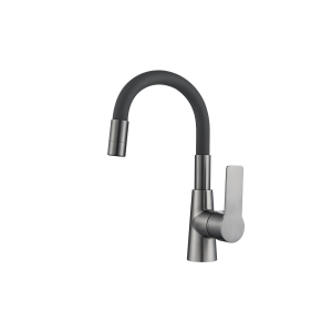 Inter Ceramic slavina za umivaonik alisado + set za ugradnju zinc/mesing gun grey