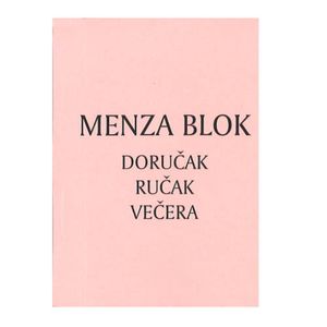 XII-20 MENZA BLOK "DORUČAK, RUČAK I VEČERA"; Blok 31 listić, 7 x 10 cm