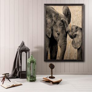 Wallity Drvena uokvirena slika, Elephant Baby