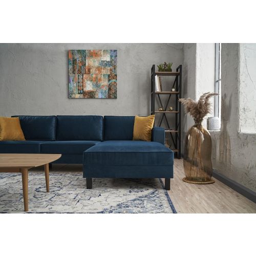 Kutna Sofa Kale Velvet Desno - Uljno Zelena slika 4