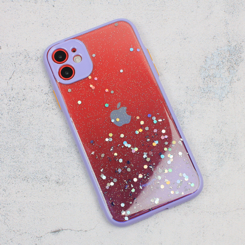 Maska Frame Glitter za iPhone 11 6.1 ljubicasta slika 1