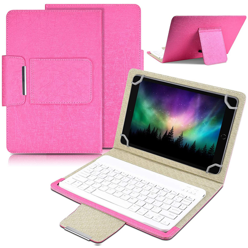 Torbica sa Bluetooth Tastaturom Leather za Tablet 10 Univerzalna pink slika 1