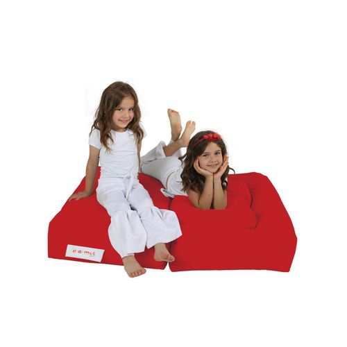 Atelier Del Sofa Vreća za sjedenje, Kids Double Seat Pouf - Red slika 7