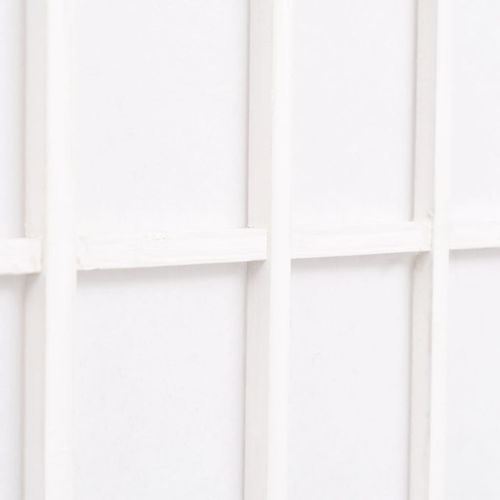 Sklopiva sobna pregrada s 4 panela u japanskom stilu 160x170 cm bijela slika 30