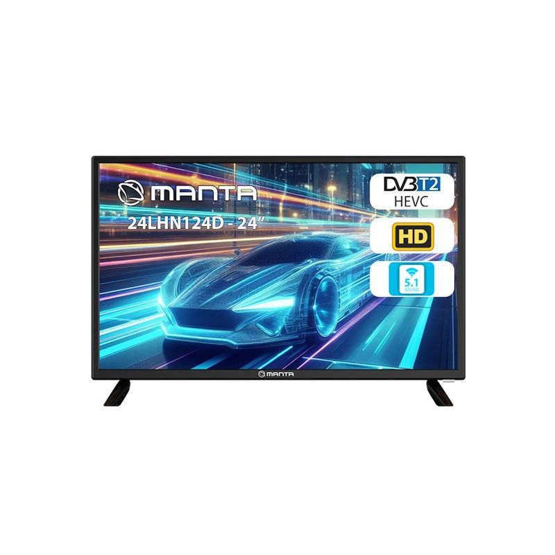 MANTA MANTA TV LED 24″ HD, 220V+12V, HDMI, USB, CI+, COAX, miniAV, DVB-C/T2 24LHN124D image