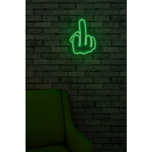 Wallity Ukrasna plastična LED rasvjeta, Middle Finger - Green slika 2