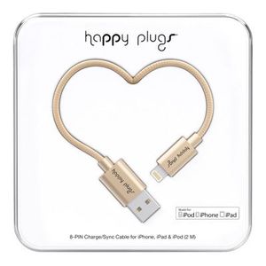 Happy Plugs, Lightning kabel 2.0m, Champagne