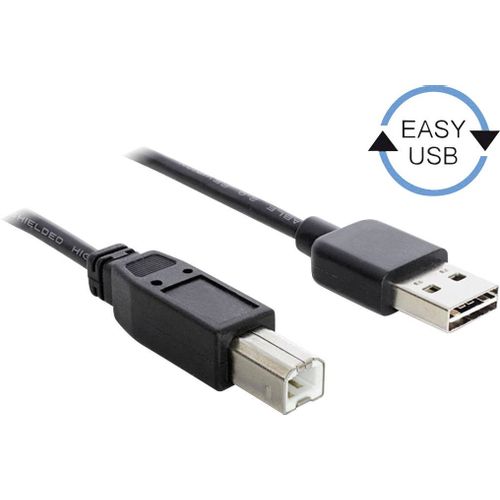 Delock USB 2.0 priključni kabel [1x muški konektor USB 2.0 tipa a - 1x muški konektor USB 2.0 tipa b] 1.00 m crna utikač primjenjiv s obje strane, pozlaćeni kontakti Delock USB kabel USB 2.0 USB-A utikač, USB-B utikač 1.00 m crna utikač primjenjiv s obje strane, pozlaćeni kontakti 83358 slika 6