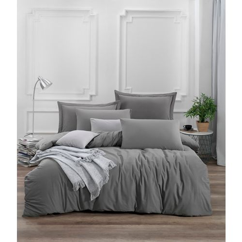 L'essential Maison Fresh Color - Grey Grey Ranforce Posteljina za Bračni Krevet slika 1