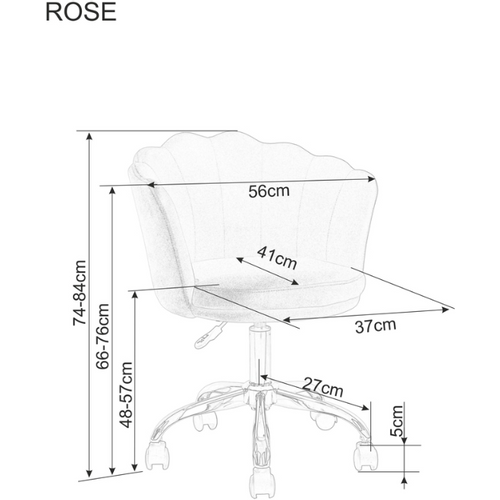 Uredska stolica ROSE - Baršun slika 7