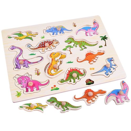 Drvene puzzle dinosauri 11 elemenata slika 2