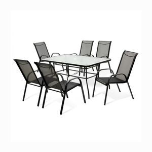 Metalni vrtni set stol Grenada + 6 stolica