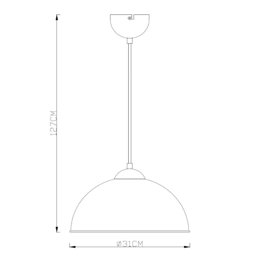 JIMMY VISILICA MAT CRNO 1XE27 slika 2