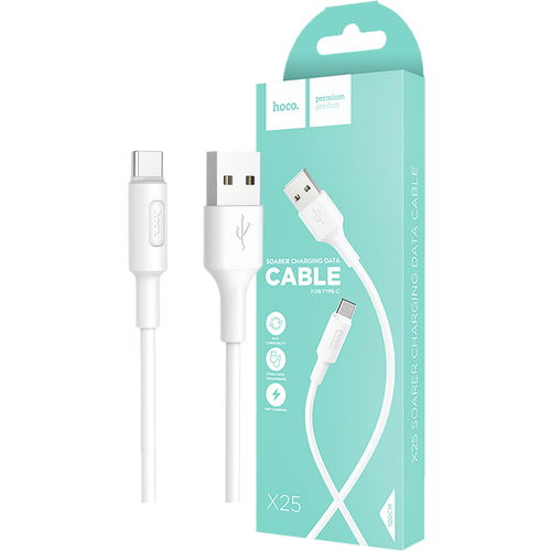 hoco. USB kabl za smartphone, USB type C kabl, 1 met, 2 A,bijela - X25 Soarer USB type C, White slika 1
