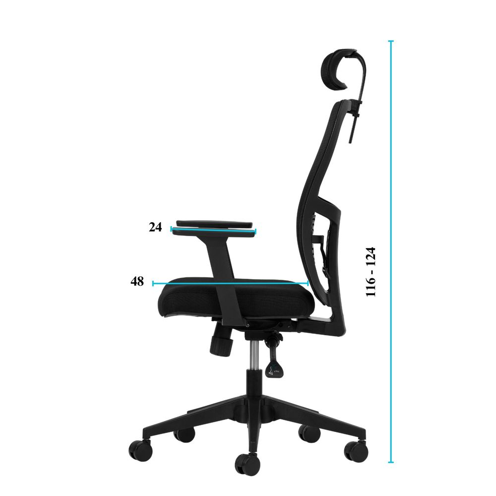 Set kancelarijskih stolica Lumbar 126 - crna boja (2 komada) slika 12