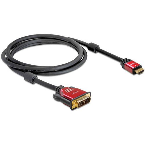 Delock HDMI / DVI adapterski kabel HDMI A utikač, DVI-D 18+1-polni utikač 1.80 m crna 84342  HDMI kabel slika 2