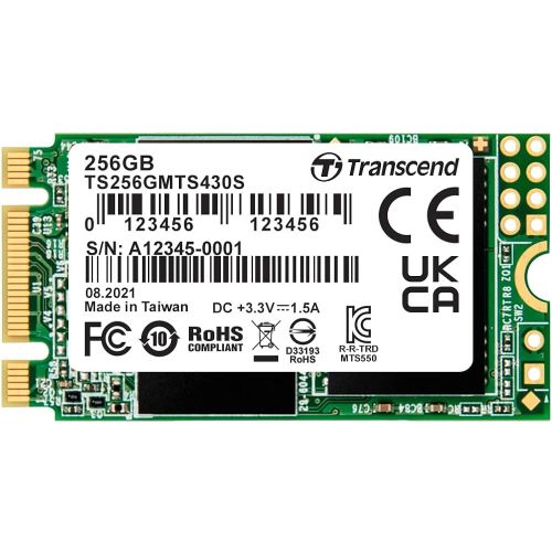 Transcend TS256GMTS430S 256GB, M.2 2242 SSD, SATA3 B+M Key, TLC slika 1