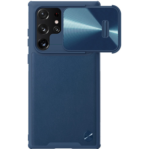 Torbica Nillkin CamShield Leather S za Samsung S908B Galaxy S22 Ultra 5G plava slika 1