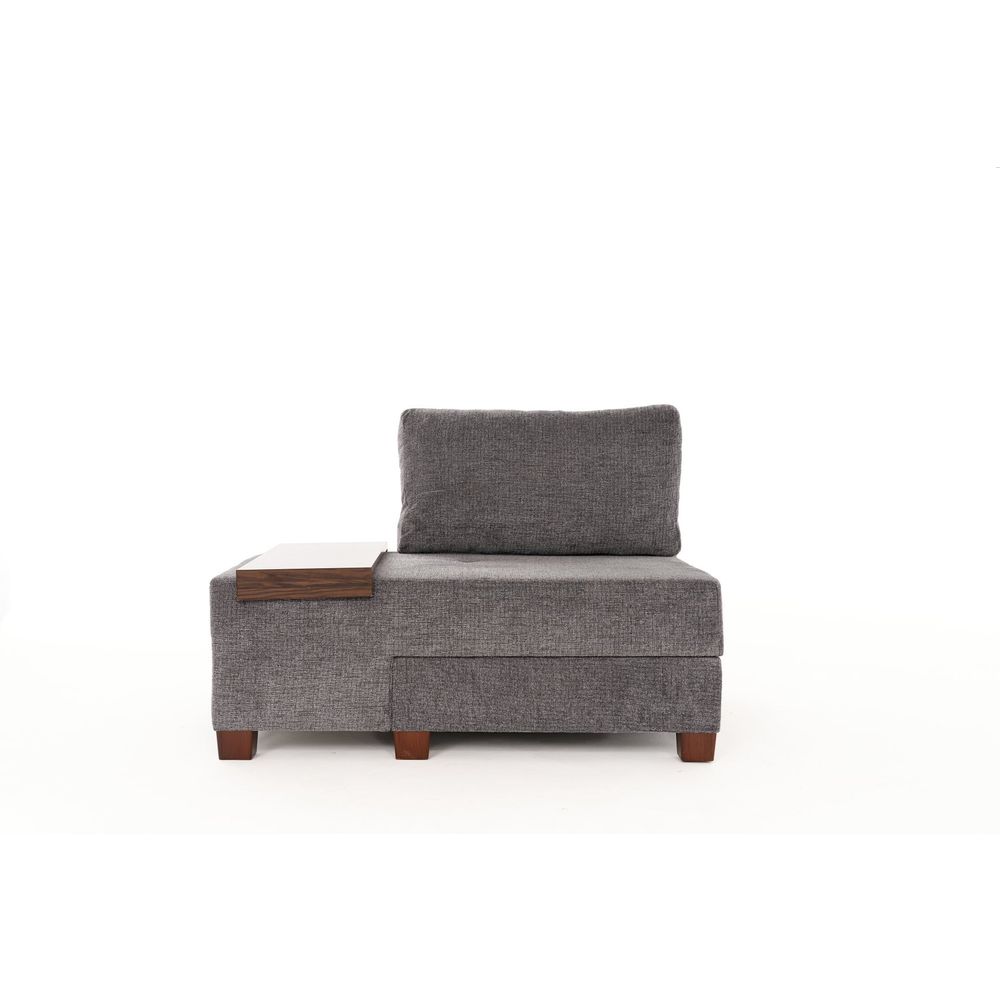 Perenna Chenille Lijeva - Siva Siva Sofa na Razvlačenje s Jednim Sjedištem slika 3