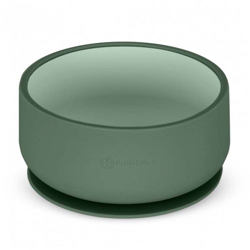 PETITE&amp;MARS Silikonska zdjelica s vakuumom 450 ml Take&amp;Match 6 m+, Misty Green slika 1