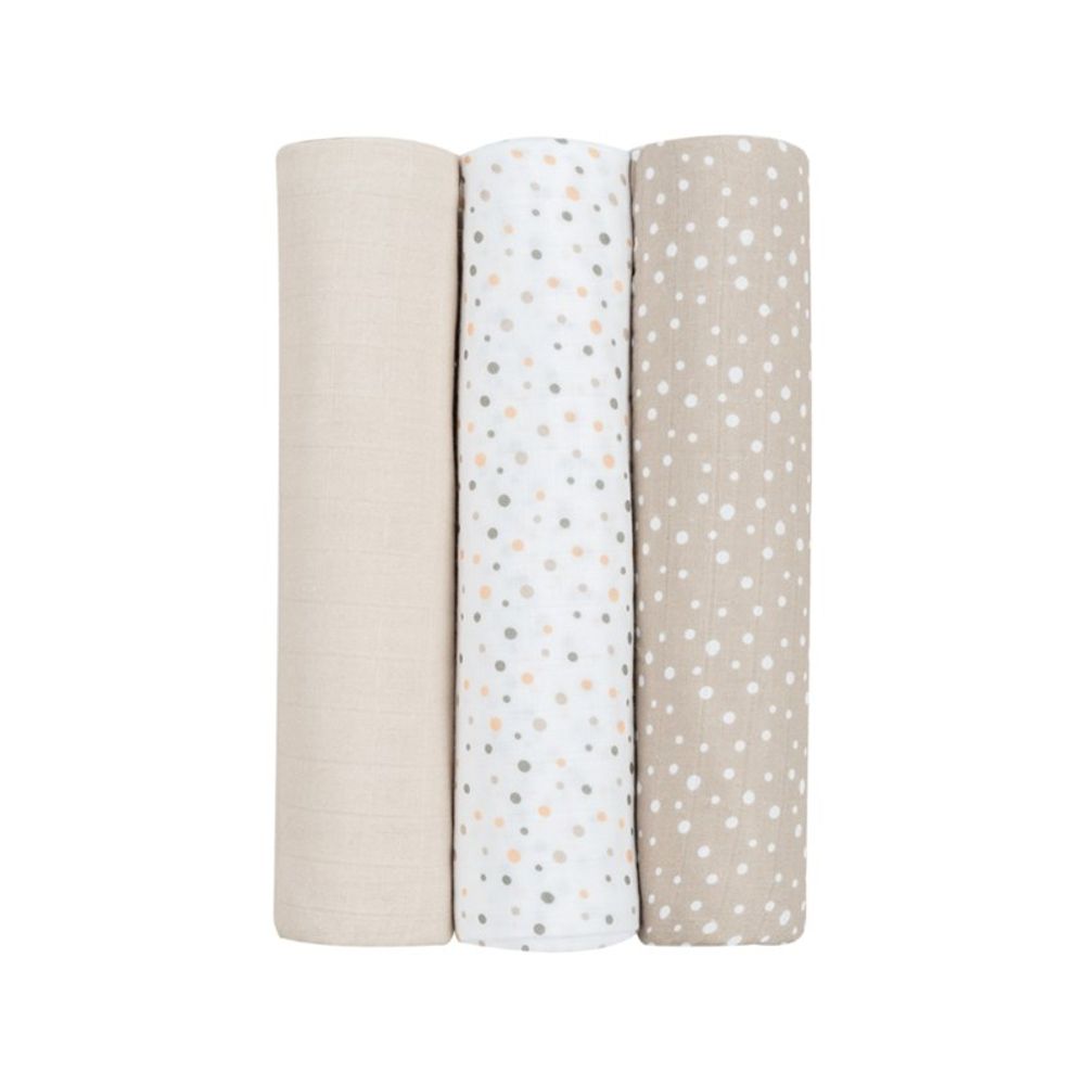Kikka Boo Muslin set za povijanje Dots Beige 100x100cm, 3kom slika 2