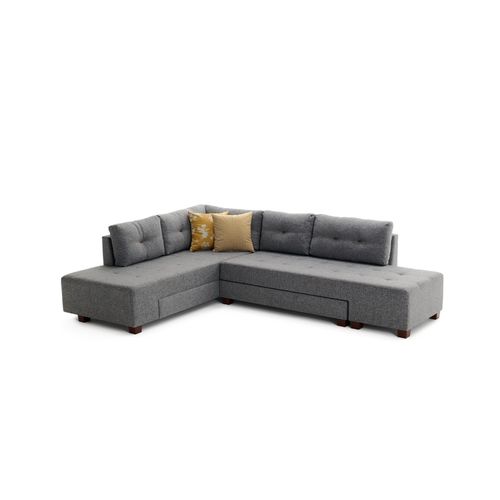 Atelier Del Sofa Kutna garnitura na razvlačenje, Sivo, Manama Corner Sofa Bed Left - Grey slika 9