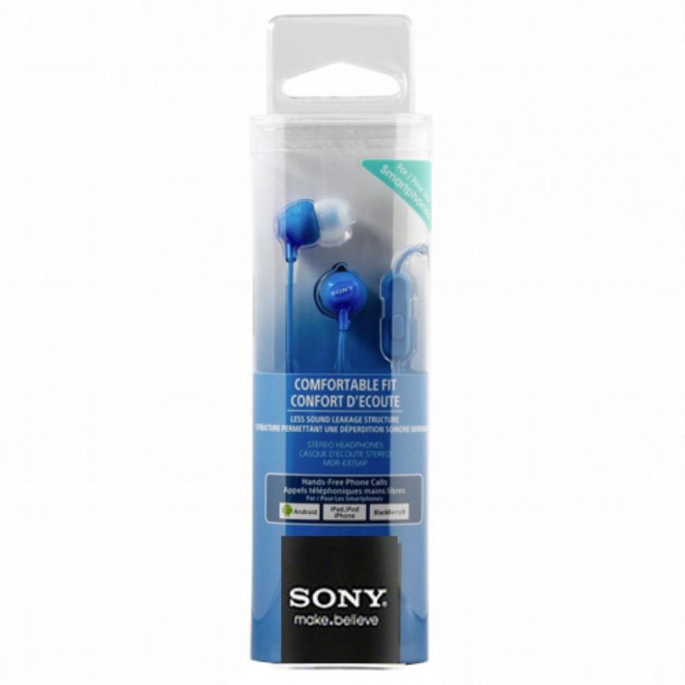 Sony slušalice EX-15 plaveIn-Ear, mikrofon slika 1