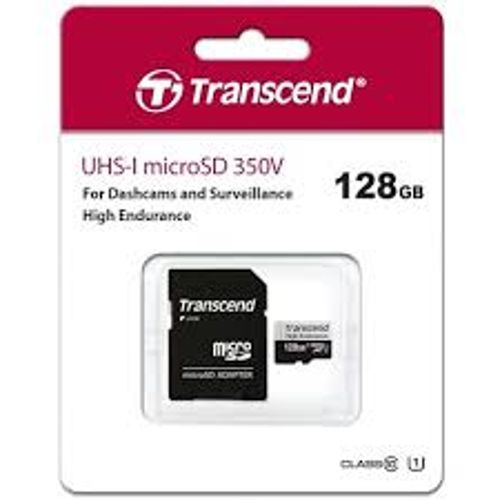 Transcend TS128GUSD350V 128GB microSD w/ adapter U1, High Endurance microSDXC 350V, Read/Write 95/45 MB/s slika 3