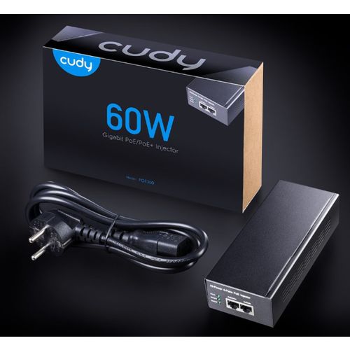 Cudy POE300 60W Gigabit PoE+/PoE Injector, 802.3at/802.3af Standard, Data and Power 100 Meters slika 4