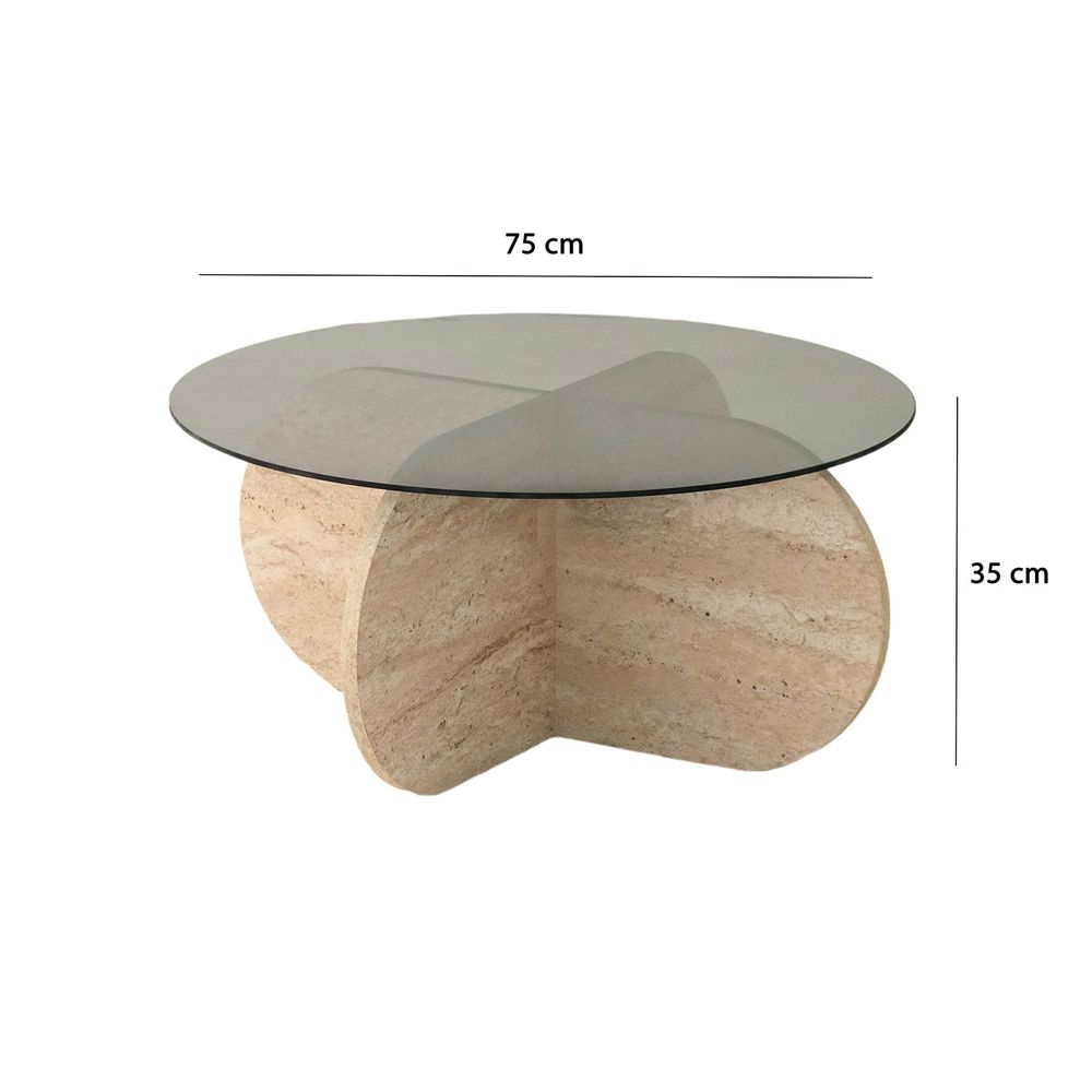 Bubble - Fume Travertine Fume Coffee Table slika 10