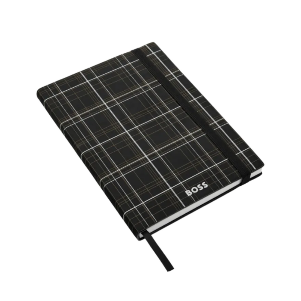 Hugo Boss notes A5 Checkered HNH624AL, crni slika 2