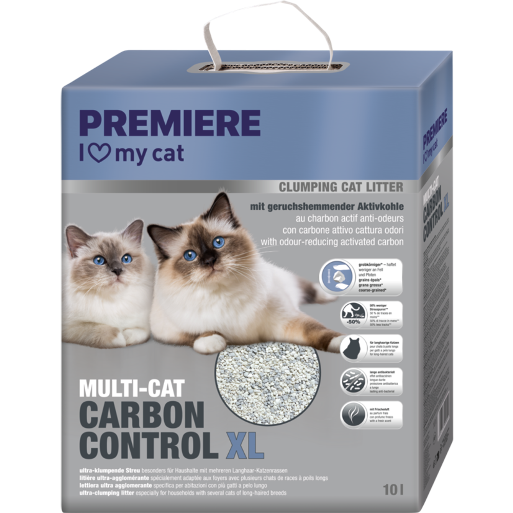 Premiere pijesak za mačke Multi-Cat Carbon control XL 10 l slika 1