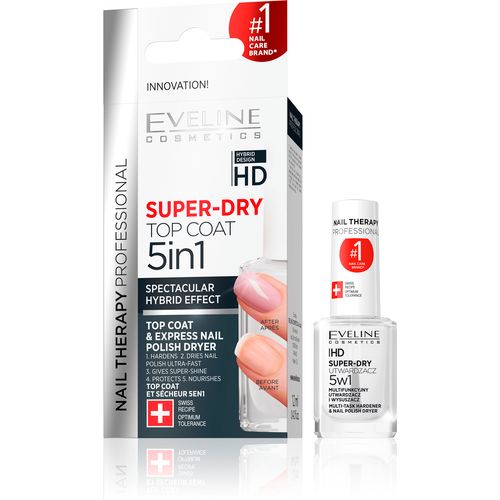 Eveline nadlak nail therapy proffesional super-dry 5u1 12ml slika 1