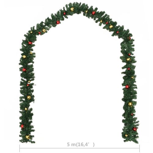 Božićna girlanda ukrašena kuglicama 5 m slika 18
