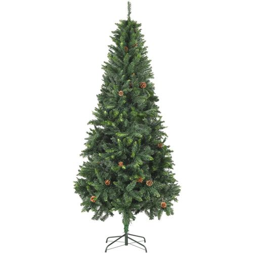 Umjetno božićno drvce sa šiškama zeleno 210 cm slika 3