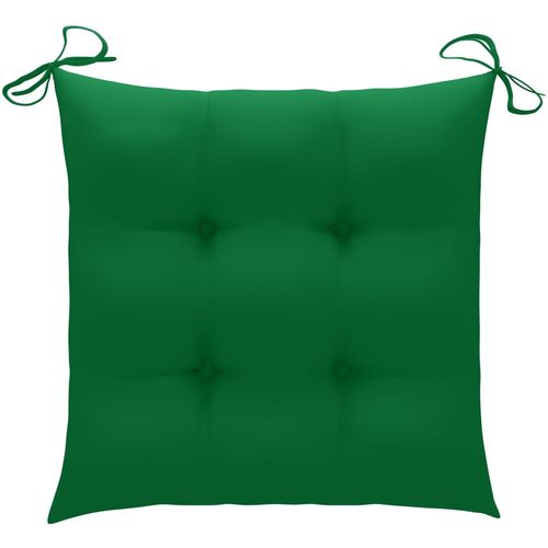 Jastuci za stolice 2 kom zeleni 50 x 50 x 7 cm od tkanine slika 8