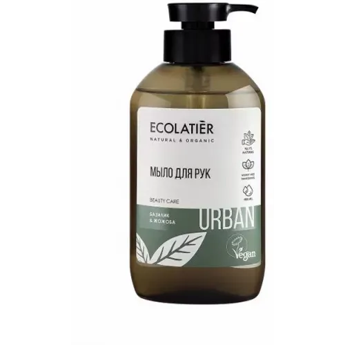 ECOLATIER Urban tečni sapun za ruke sa eteričnim uljima jojobe i bosiljka 400ml slika 1