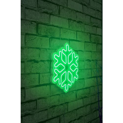 Wallity Ukrasna plastična LED rasvjeta, Snowflake - Green slika 10